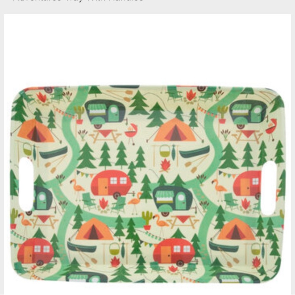 Colorful Camping Themed melamine serving Tray